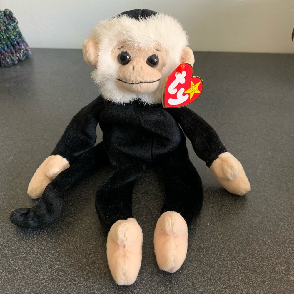 3/$12! Ty Beanie Baby- Mooch the Monkey- MWMT!